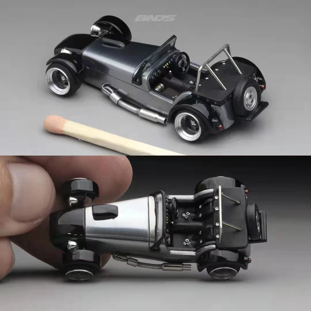 BNDS 1/64 Metal Wheel Hubs Rubber Tires Alloy Design Rims Modified Parts JDM VIP Style for Model Cars Vehicle 1:64 4pcs Set 4