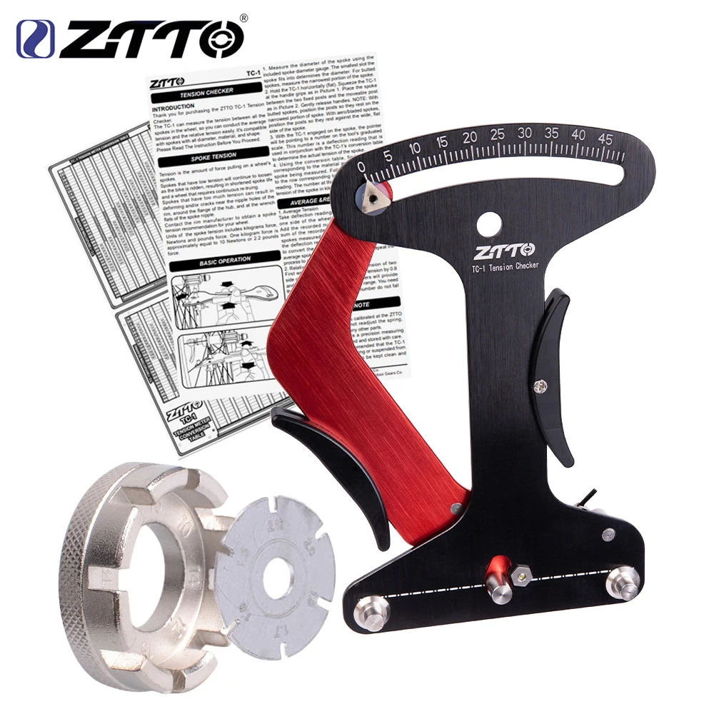 ZTTO Bicycle Repair Tools Bike Spoke Tension Meter Measures Tension Adjuster 