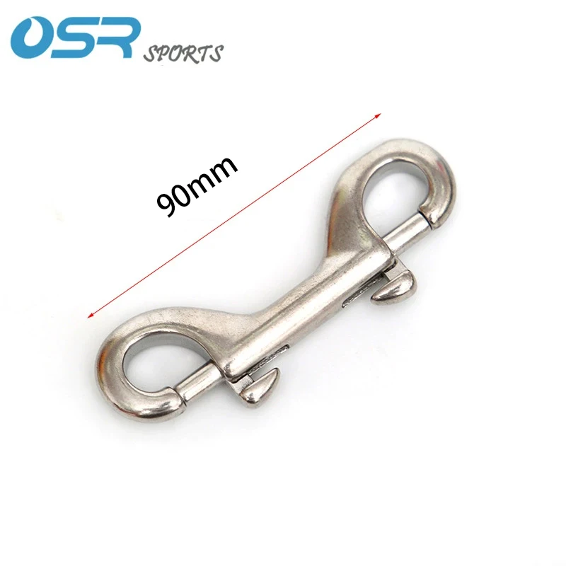 316 Stainless Steel Scuba Diving Key Ring Double Ended Hook BCD Quick Release Bolt Buckle Clip for Underwater Sports