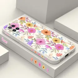 Colorful Flower Silicone Phone Case Cover for Oppo A31 2020 (White)