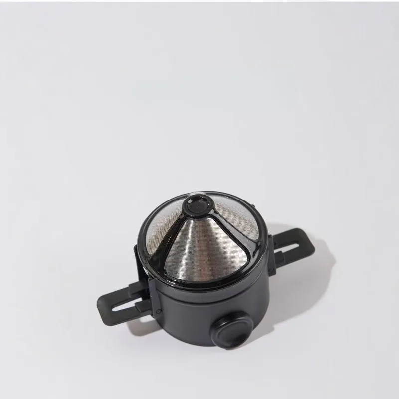 The Coffee Filter Cup Adopts A 304 Stainless Steel Filter Screen, Which Is Foldable and Ear Hung for Practical  Brewing