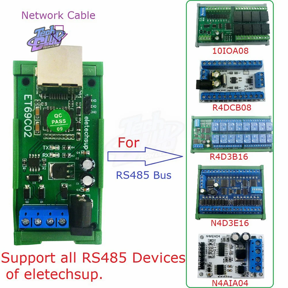 RS485 Modbus 릴레이 RTU TCP 이더넷 네트워크 UDP TCP 클라이언트 서버, MQTT 변환기 직렬 포트 서버