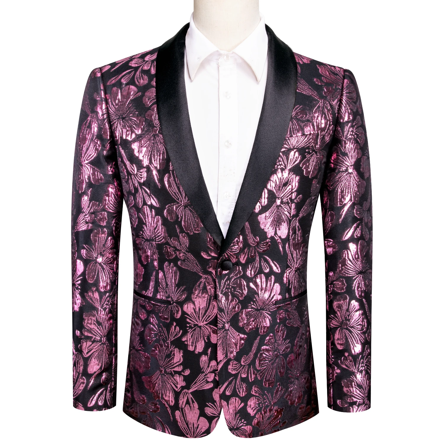 

Hi-Tie Mens Suit Shawl Collar Tuxedo Blazers Jacket Coat Groom Dress For Wedding Banquet Ball Prom Jacquard Floral Paisley Gift