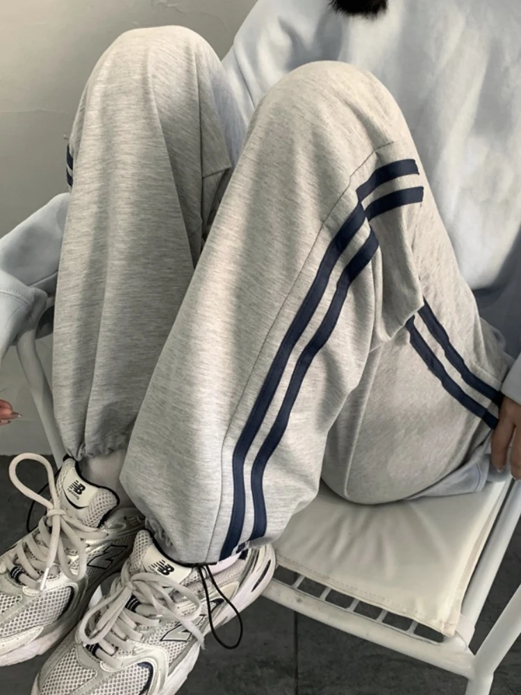 GETADME HOUZHOU Casual 2 Piece Sets Women Outfit Pant Sets Oversized Korean Style Jersey Set Vintage Letter Print Off Shoulder Tracksuit