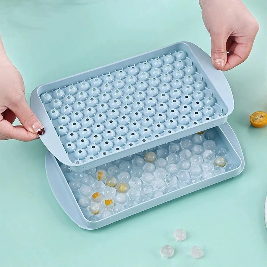 104 Grids 3D Round Ice Cube Tray Frozen Whiskey Ball Popsicle Ice Cube Mold Coffee Juice Ball Maker Kitchen Tools 2/3/4PCS ice cream sticks