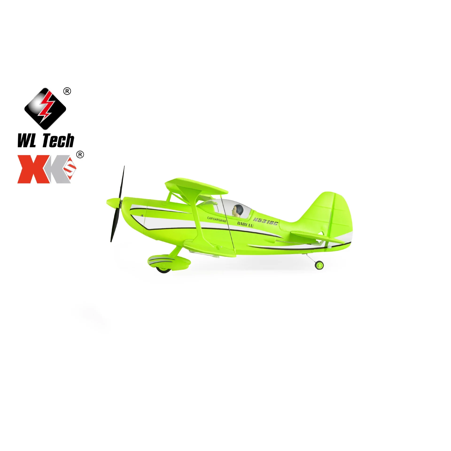 WL Tech XK A310 RC 비행기 WWII 비치 D17S 바이플레인 3D/6G 고정밀 브러시리스 실제 항공기 어린이 및 성인 취미용