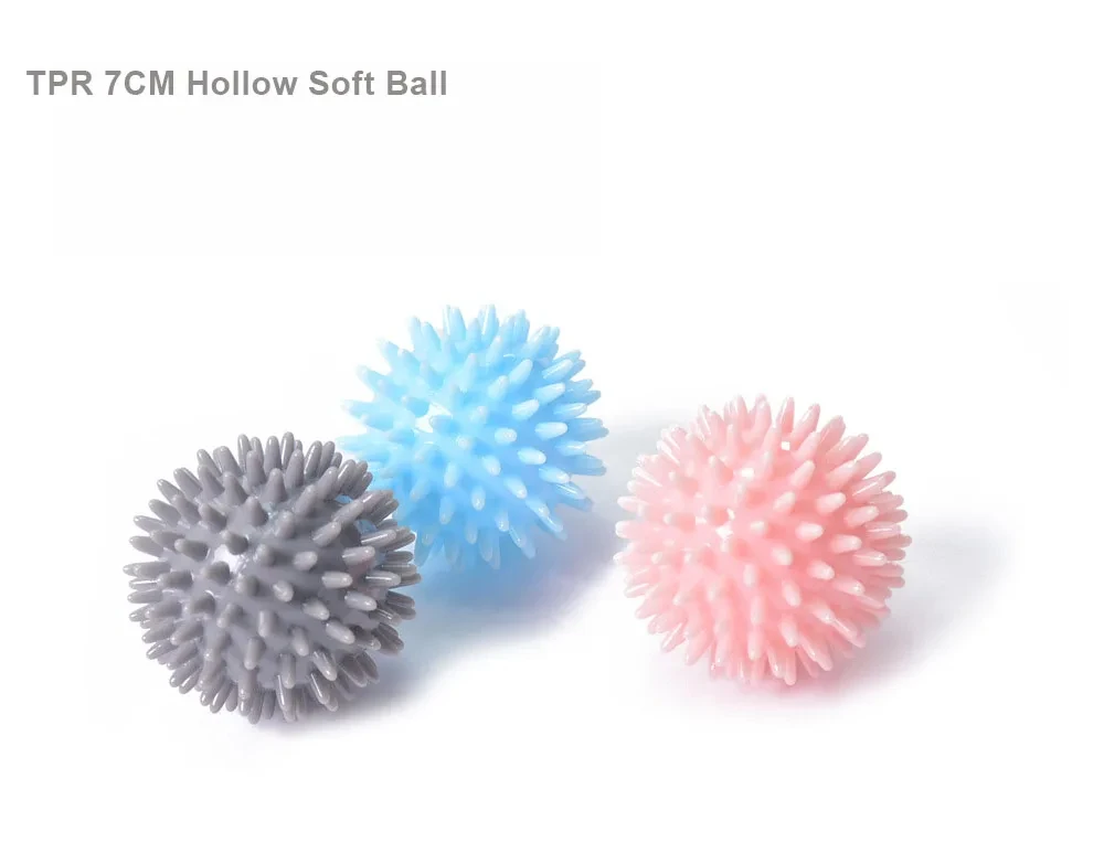Description Picture 2 of itemTPR 7CM Diameter Hollow Soft Spike Ball Hand Strength Recovery Exercise Massage Ball Yoga Fitness Spiky Massager Trigger Point