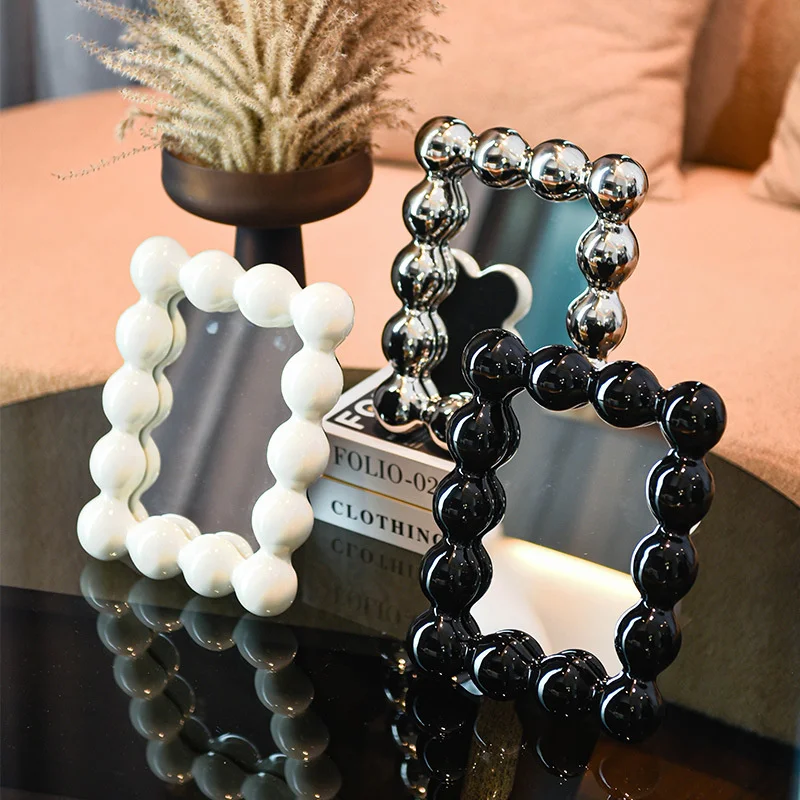 하이 뷰티 침실 드레싱 테이블 솜사탕 메이크업 거울, 신제품 기숙사 데스크탑 인스타그램 스타일 메이크업 거울