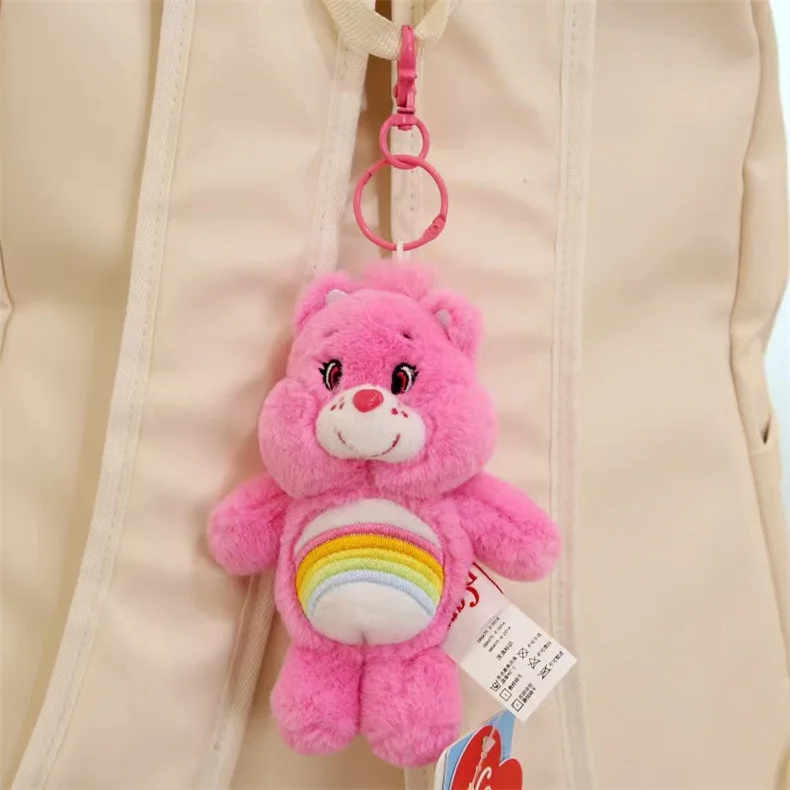 Genuine Cute Carebear Plush Pendant Keychain Schoolbag Doll Pendant Birthday Gift Couple Decoration