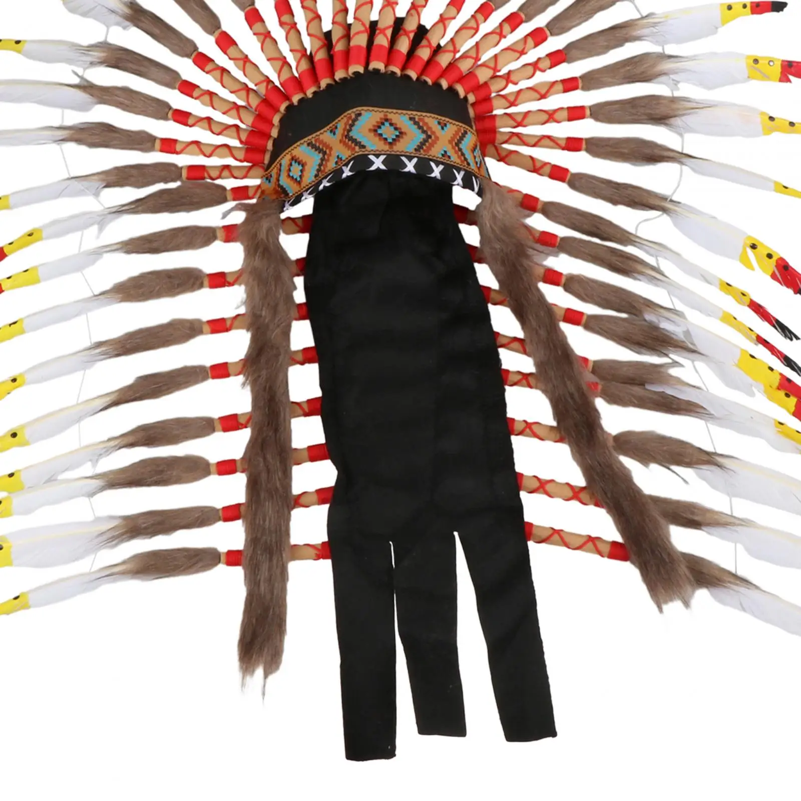 Native American Chief Headdress Headpiece Cosplay Hat For Halloween Party