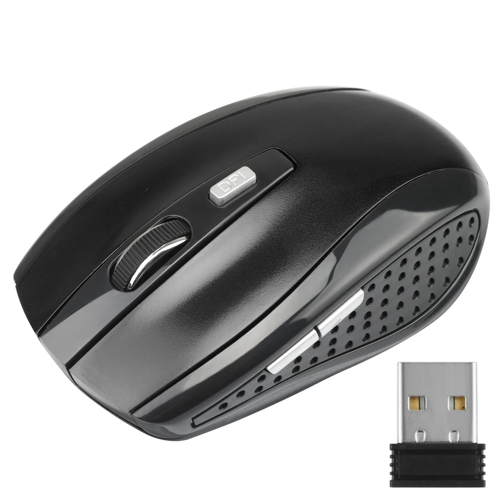 Ratón inalámbrico de 2,4G, receptor USB, ergonómico, 800/1200/1600DPI, 6 botones silenciosos, para MacBook, tableta, portátiles, ordenador y PC