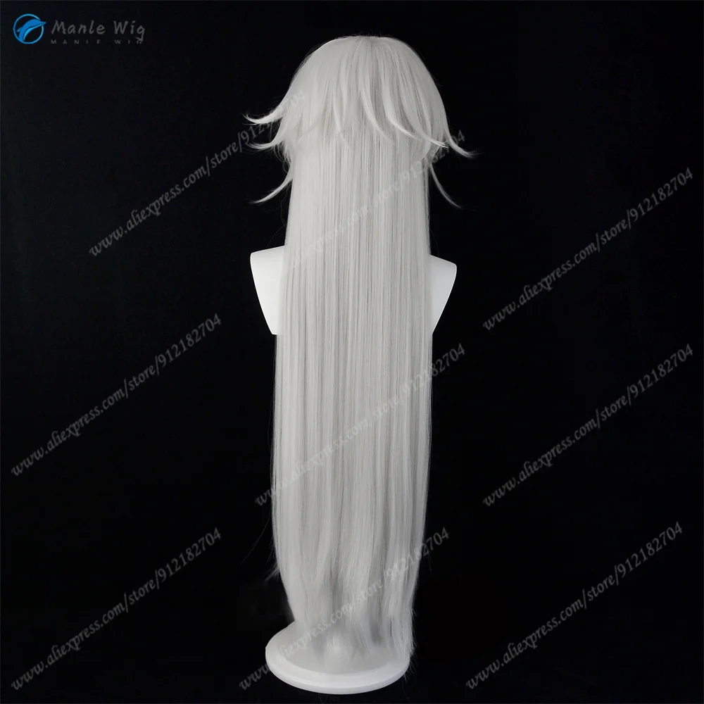 Undertaker Cosplay Perücke Lang Grau Geflochten Hitzebeständig + Gratis Wig Cap 5
