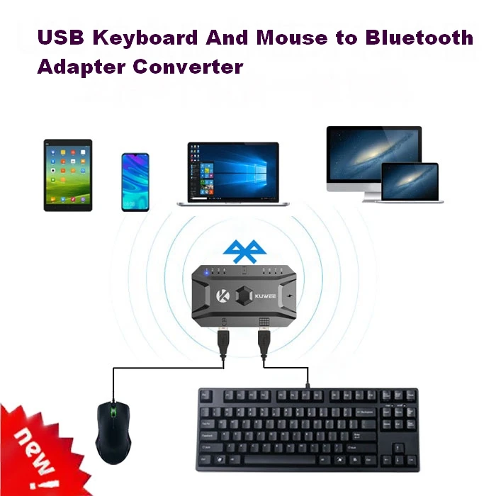 Módulo Conversor Teclado com Fio para Faça Você Mesmo Adaptador sem Fio Usb Bluetooth 5.3 - Imagem 3