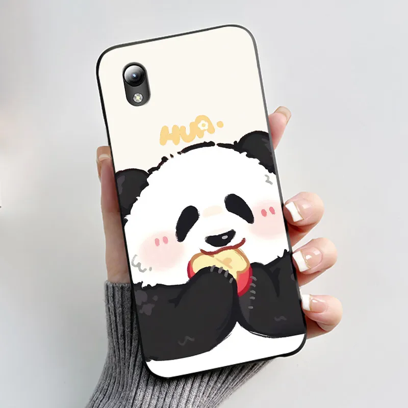 Luxury Cute Love Rabbit Cartoon Black Silicone Shockproof Case