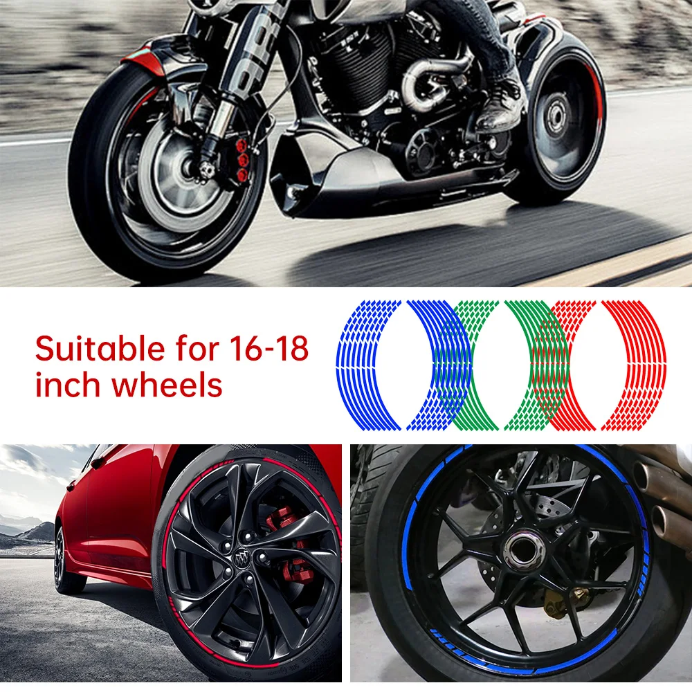 

Wheel Sticker Rim Stripe Tape Bike Motorcycle Stickers For Car Wheel Tire Stickers Motorbike Auto Decals