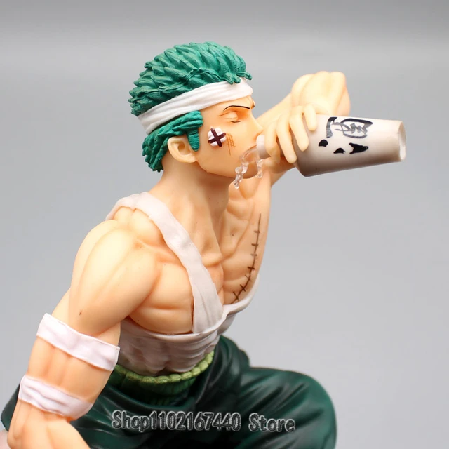 Anime One Piece Zoro Figure Drinking Roronoa Zoro 15cm PVC Model