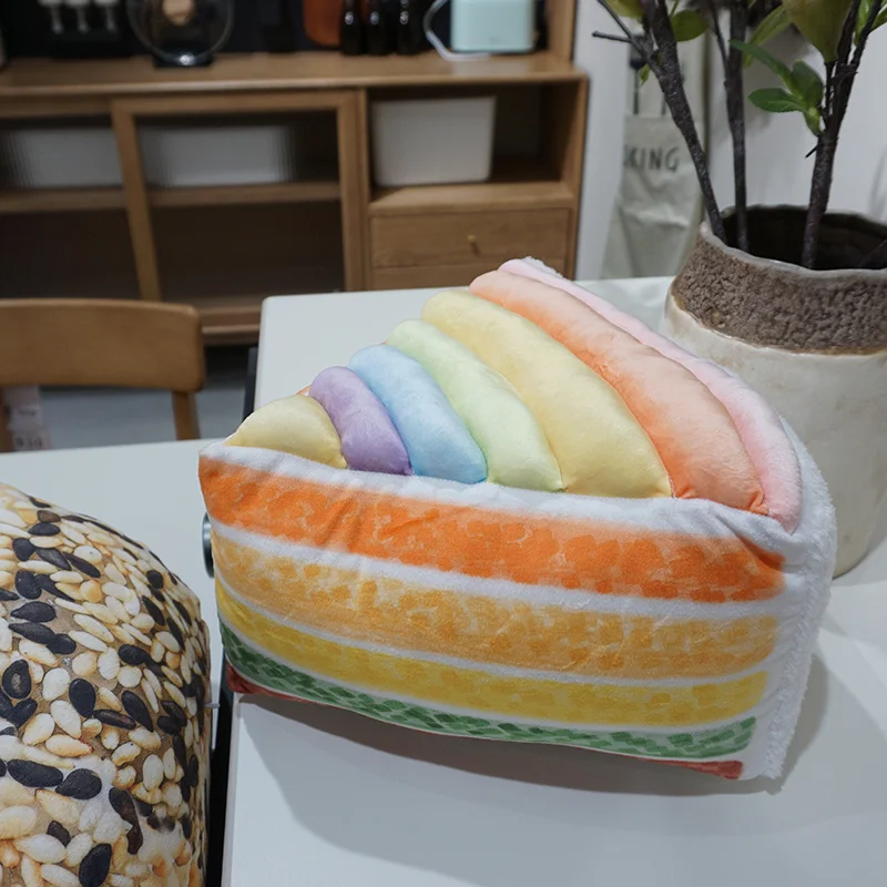 Kawaii Simulation Food Sushi Cake Plush Toys Stuffed Doll Pillow Cushion Cute Home Decoration for Kids Girls Adults Fun Gift