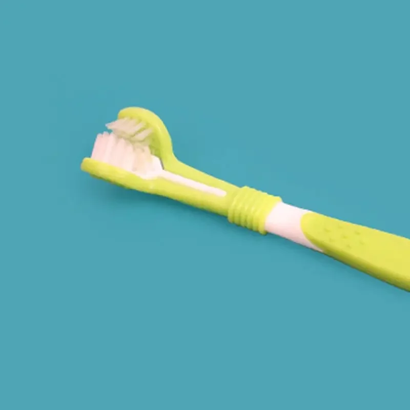 Pet Toothbrush 1Pc Pet Toothbrush Dog Cleaning Mouth Three Sided Multiangle Cleaning Tartar Teeth Health Care Tool Pet Supplies