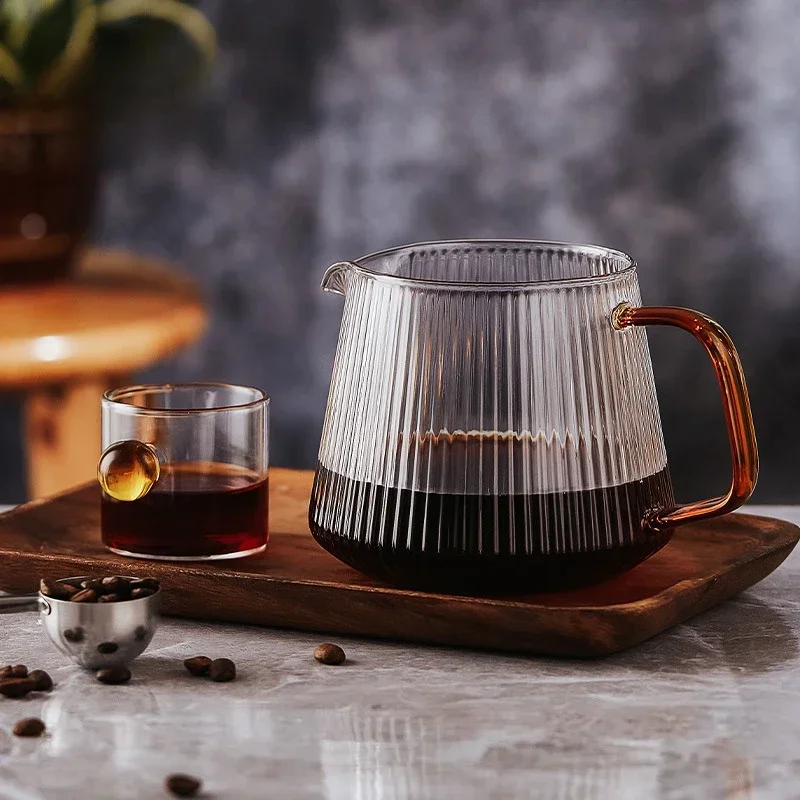 Coffee Pot High Borosilicate Glass Coffee Pot V-Shaped Spout Pour-Over Brewing Home Coffee Rituals