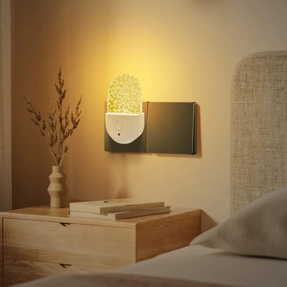 Bedside Lamp Night Light EU US Plug Eye Protection LED Mini Wall Lamp Kids Gift Use For Home Aisle Bedroom Living Room Baby Feed 6