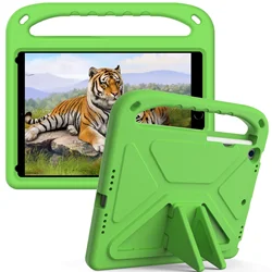 Shockproof Kids Tablet Case with Stand - Durable Protective Cover for iPad Air 2 2014 (Green)