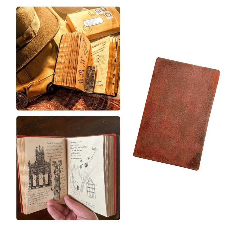 Indiana Jones Graal Diary Classic Movie Prop Replica Fans Gift Retro Spiral Notebook Notepad Vintage Leather Notes Decor Gifts