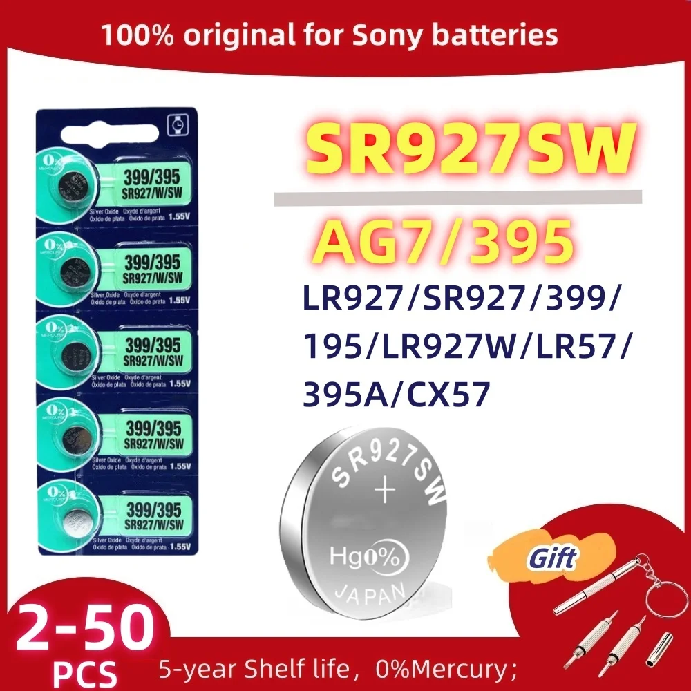 Baterías de litio originales para Sony SR927SW AG7 395 LR927 395AL926F SR927SW, batería de botón para reloj, juguetes, Control, calculadora, juguete