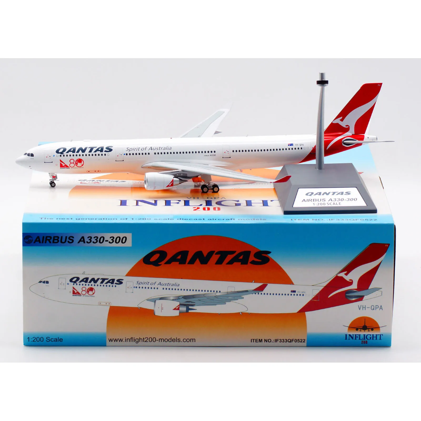 

Коллекционный самолет IF333QF0522 из сплава, подарок, летательный аппарат 1:200 Qantas Airlines «Oneworld», модель летательного аппарата из сплава