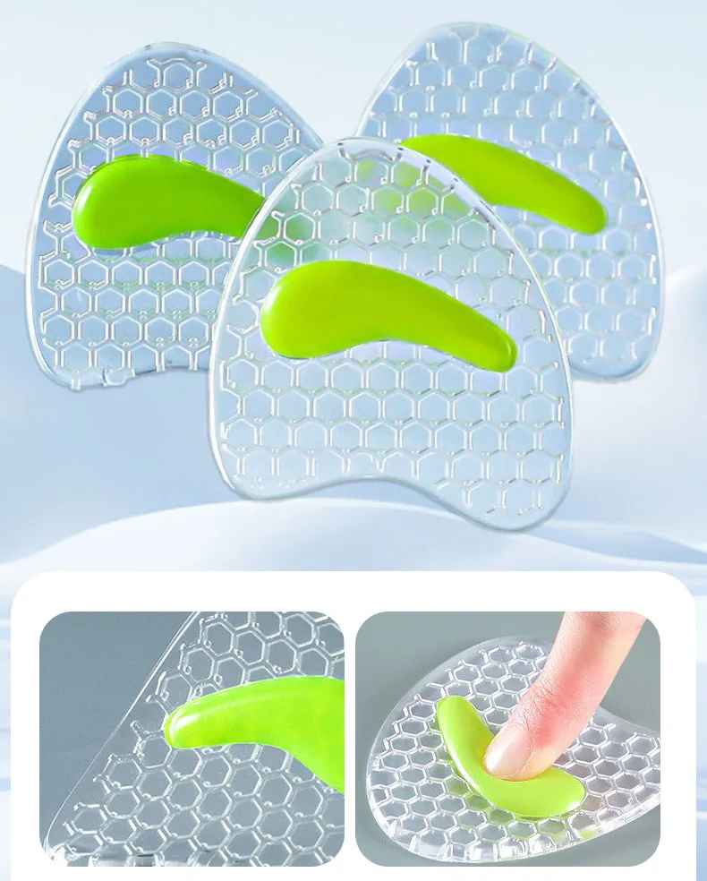 1 Pair Insole Forefoot Cushion Silicone Massage Anti-slip High Heel Pain Relief Cushion For Women