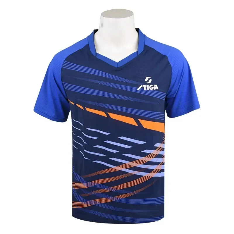 Stiga T Shirts Table Tennis Clothes Men Women Clothing T-shirt Short Sleeve Shirt Ping Pong Jersey Sport Jersey