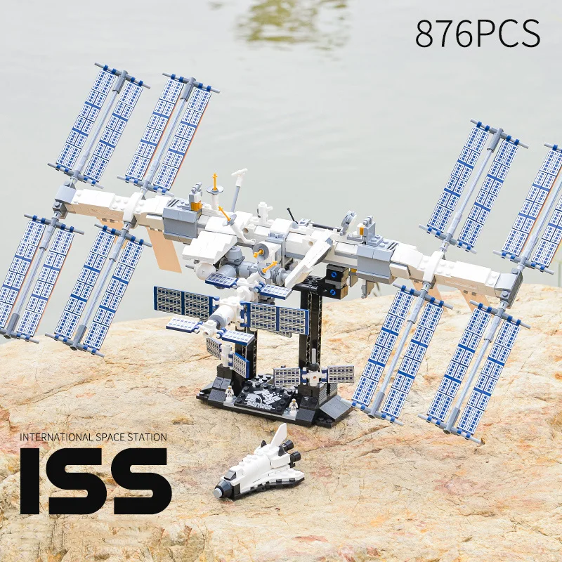 876Pcs Moc Technical International Space Station Building Blocks Modello Di Veicolo Spaziale 21321 Brick Idee Fai Da Te Giocattoli Educativi Regalo