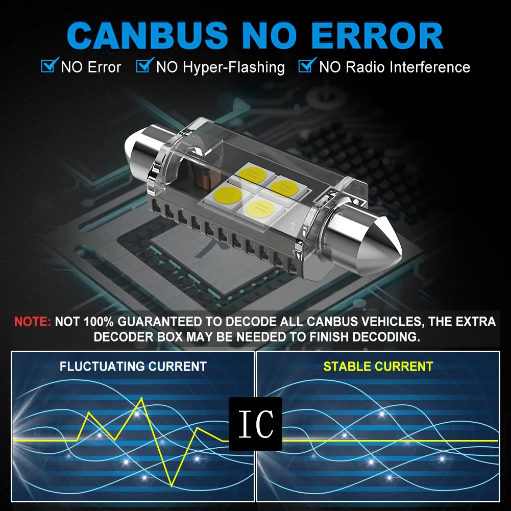 NAO C5W LED CANBUS C10W 12V 3030 SMD Error Free Festoon 31mm 36mm 39mm 41mm  For Car Interior Light Reading License Plate Lamp - AliExpress