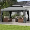 10' x 13' Patio Gazebo, Outdoor Gazebo Canopy Shelter with Netting and Curtains, Aluminum Frame for Garden, Lawn, Backy and Deck 2