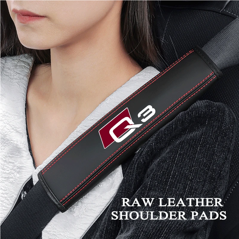 2PCS High Quality Car Seat Belt Protection Shoulder Pad Cover For AUDI A3 A4 A5 A7 A8 Q3 Q5 Q7 S3 S4 S5 S6 Interior Accessories