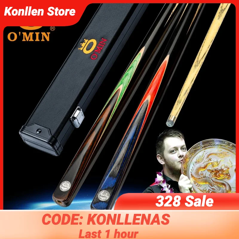 

Бильярдный бильярдный снукер O'min, один кусок, 3/4 шт., оригинальный наконечник 9,8 мм, вал Ashwood, бильярдный Стик, набор с подарками