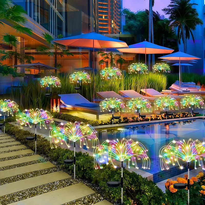 ตัวเลือกสินค้า ไฟตกแต่งสวนพลังงานแสงอาทิตย์ รูปดอกไม้ไฟ