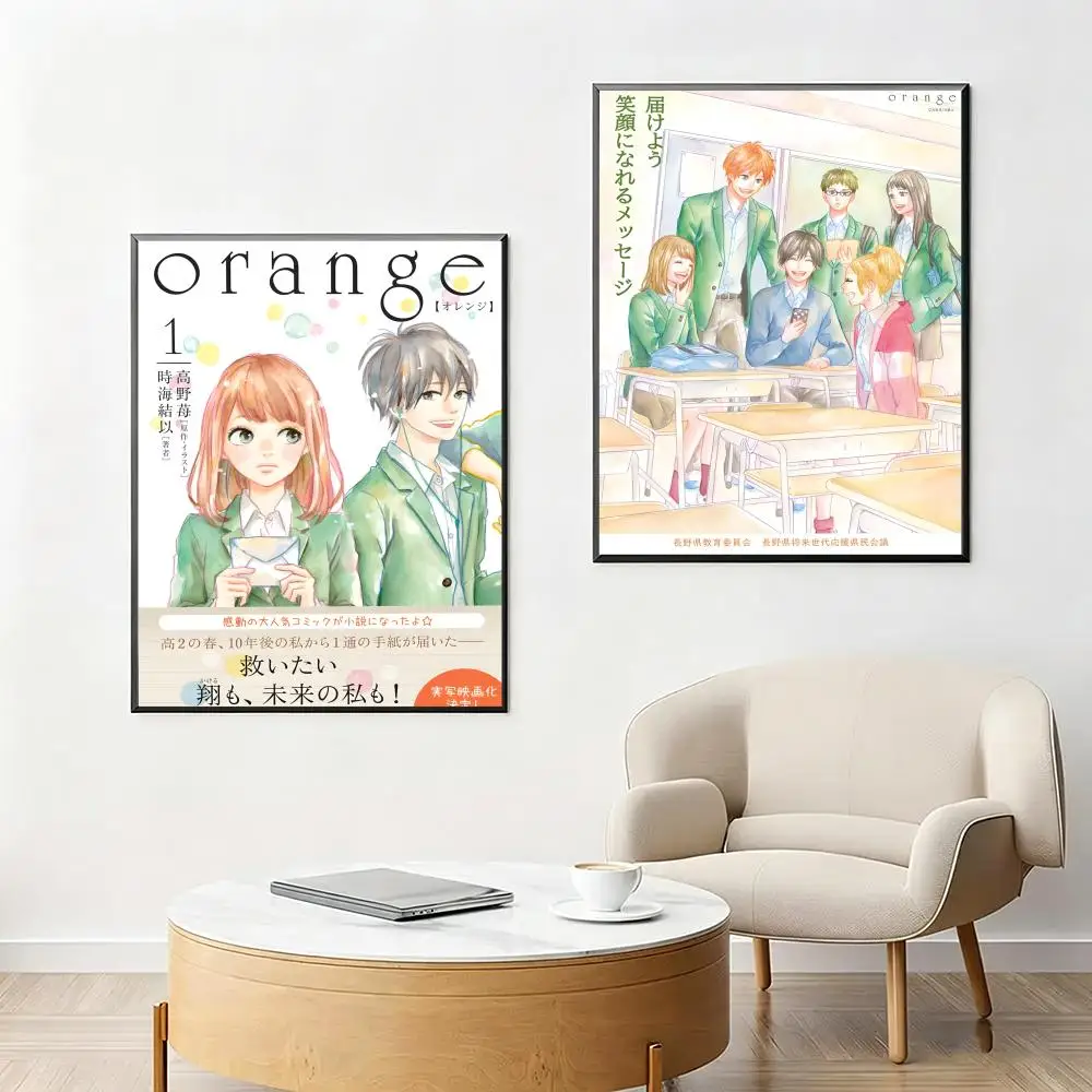 Vibrant Orange Anime Art Print – Perfect