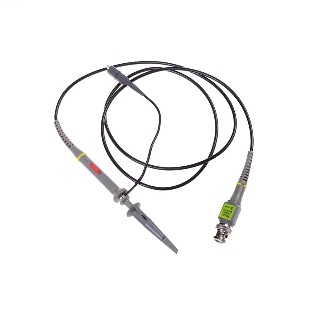 1PCS Oscilloscope Probe DC-100MHz Scope Clip Probe 100MHz P6100 300V Attenuator X1 X10 Wire Cable BNC Connector Diy Newest 6