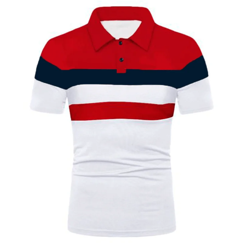 Novo verão de luxo camisa polo dos homens marca polo plus size t