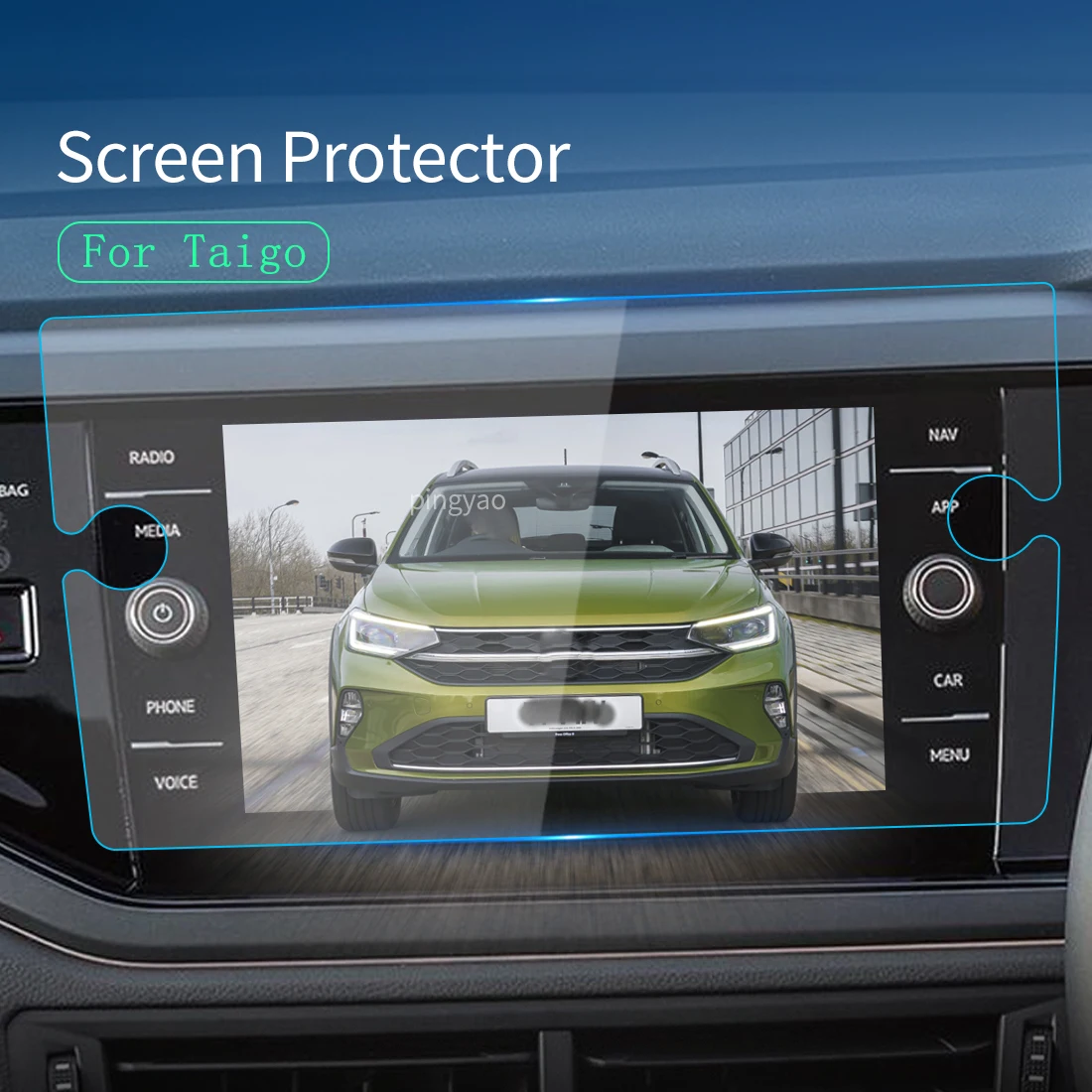

Автомобильные наклейки, измерители, Защита экрана для Carplay, VW Taigo, дисплей 2023 дюйма, аксессуары для навигации