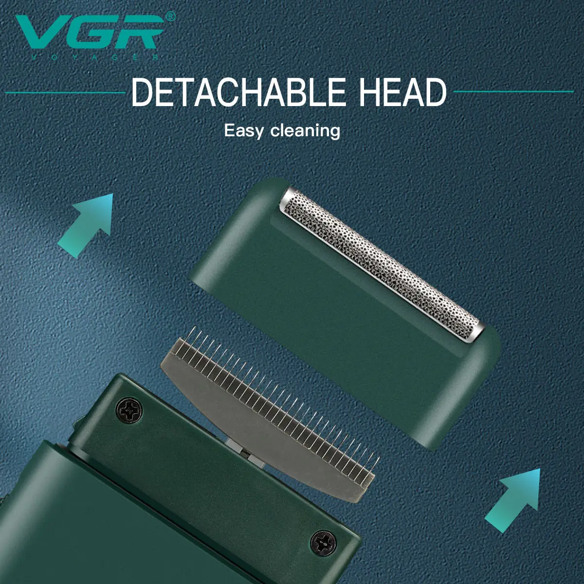 VGR 390 mini single blade cordless beard trimmer razor rechargeable foil electric face body shaver for men 6