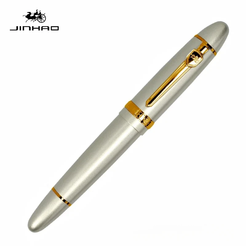 JINHAO 159 만년필, 캘리그라피 금속 펜, 스핀 골든 M 펜촉, 비즈니스 사무실 학용품 잉크 펜, 문구
