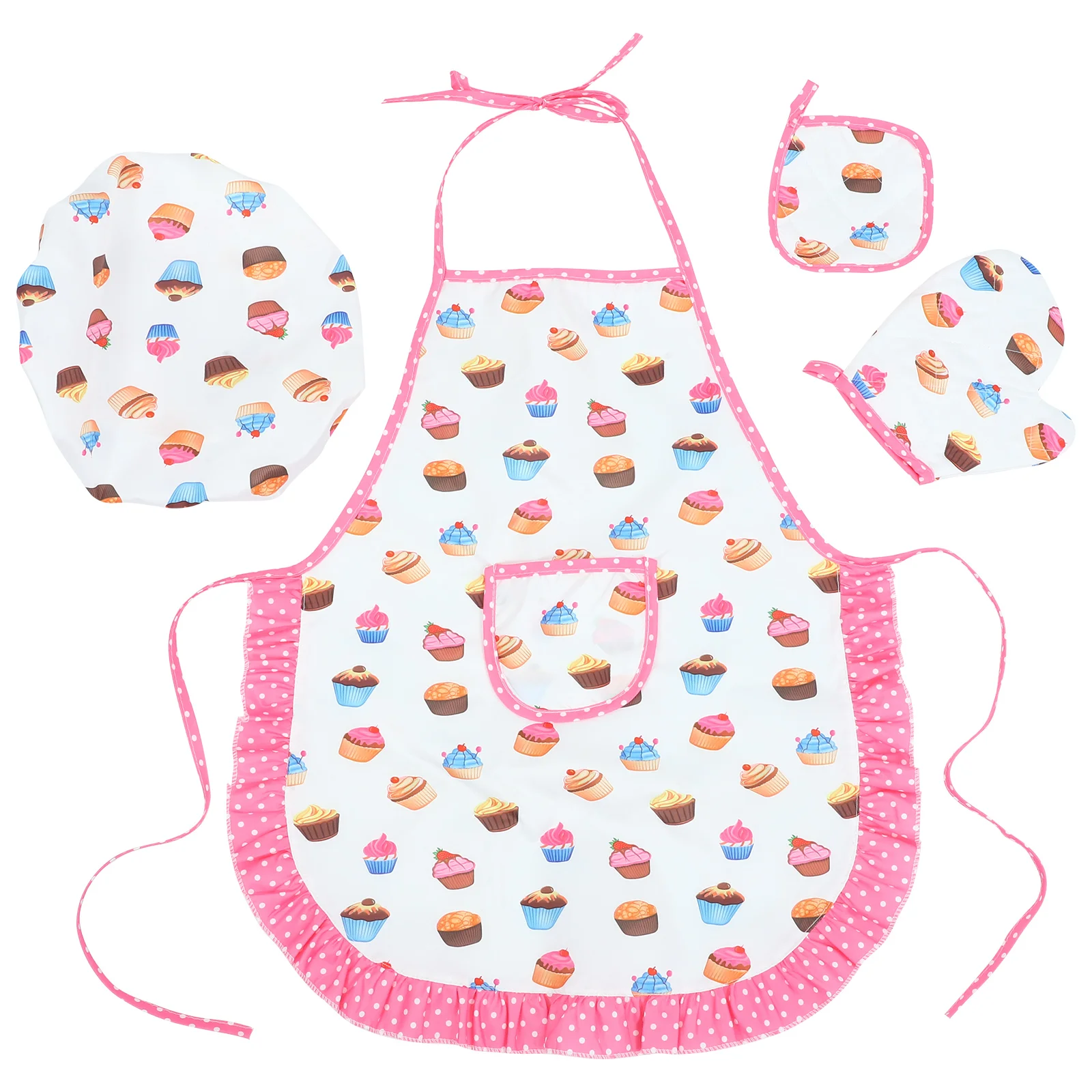 

Boy Suit Children's Apron Kitchen Kids Toddler Cooking Girl Chef Kits White Hat Kids Apron