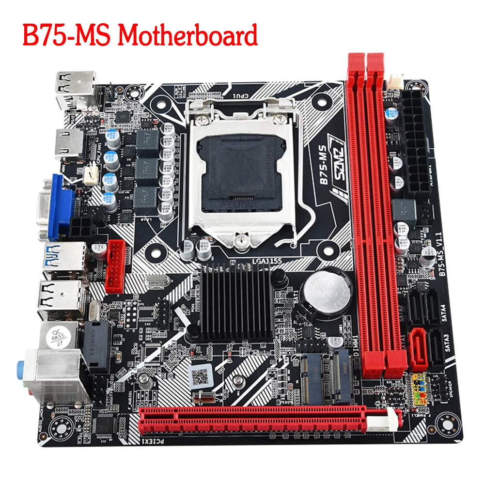 B75MSMotherboard24PinMaxCapacity16GBLGA1155USB30SATA30