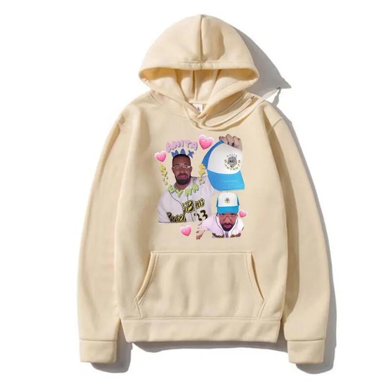 Rapper Anita Max Wynn Love Print Hoodies Male Fashion Vintage Sweatshirts Men Women Autumn Winter Oversized Long Sleeve Hooded