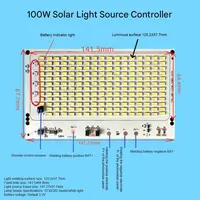Panneau de lumière solaire LED 25/40/60/100W, 1 pièce, lumière blanche, panneau de Source de lumière haute luminosité avec télécommande SMD5730 6