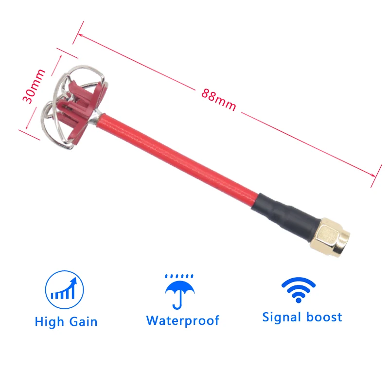 2PCS MINI FPV Antenna 5.8G 5Dbi 5150~5900Mhz Omni Mini Antenna RHCP LHCP SMA For RC FPV Racing Drone