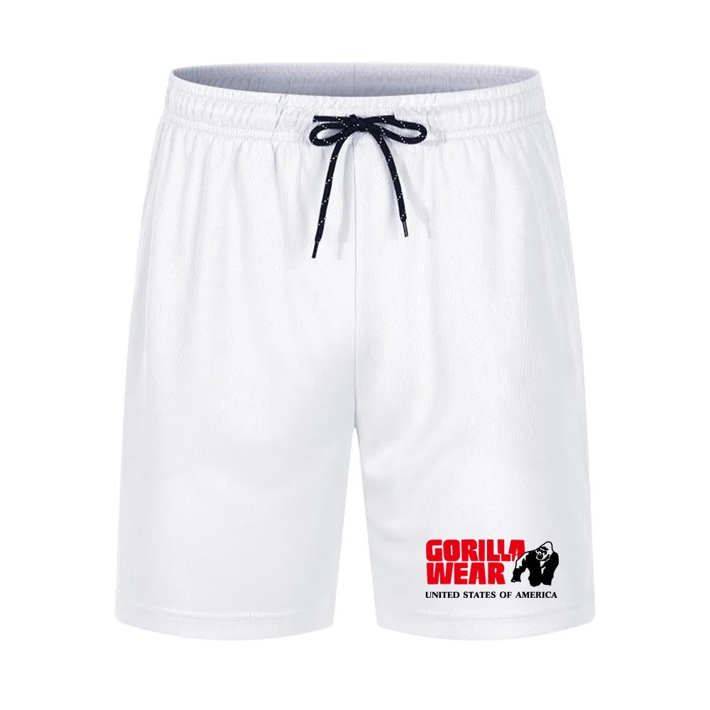 New Shorts For Men Fitness Bodybuilding Man Summer Gyms Workout Men's Mesh Quick Dry Sport Pant Gorilla Sportswear 6