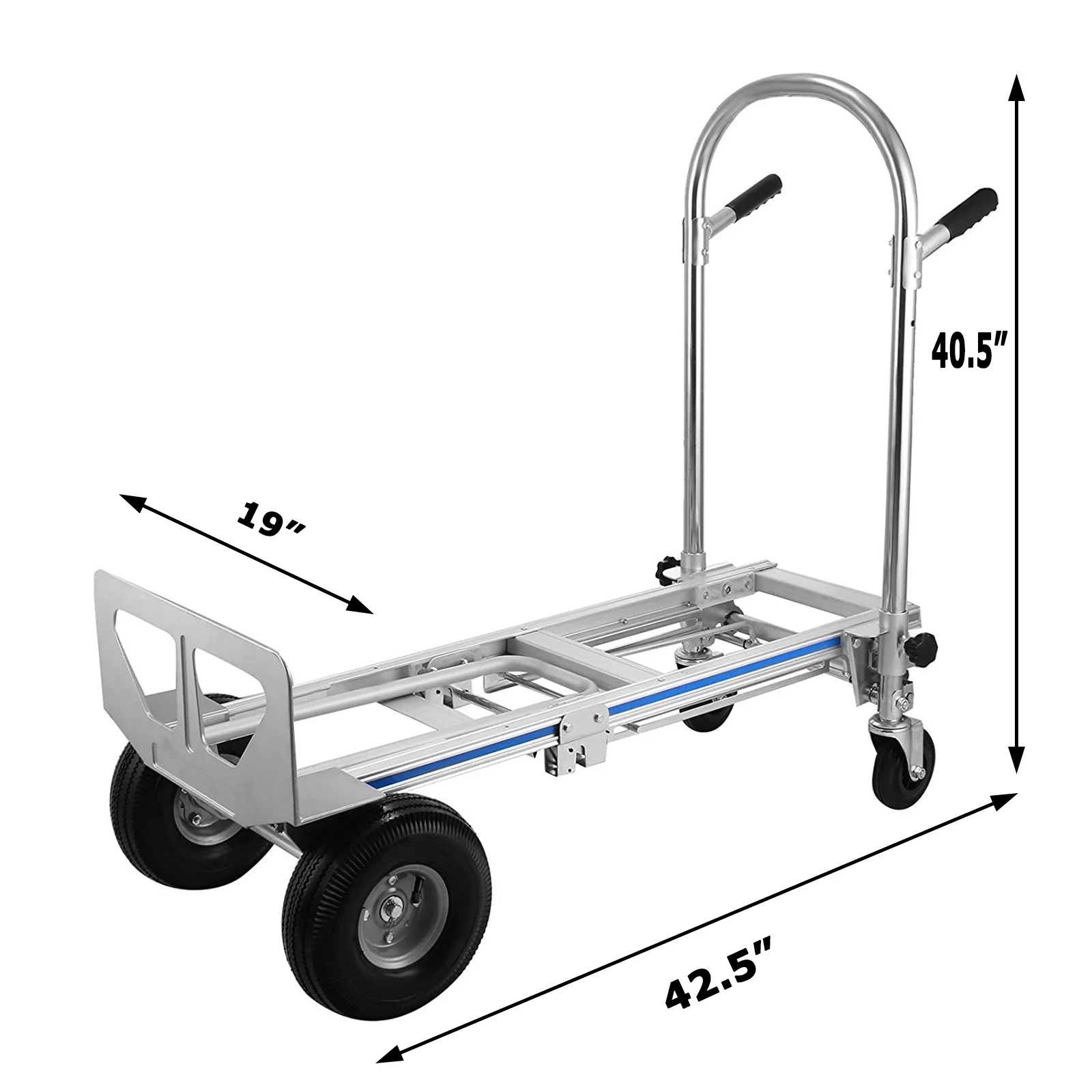 Hand Truck Folding Cart Wheels Outdoor Wagon Dolly Shopping Cart Folding 3in1 Stair Climber Handcart Wheels Trolley Utility