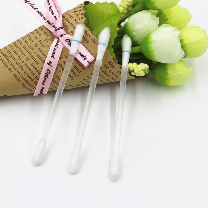 Y1UF Tip Swabs Cotton Swabsticks Individually Wrapped for Wound Care Travel